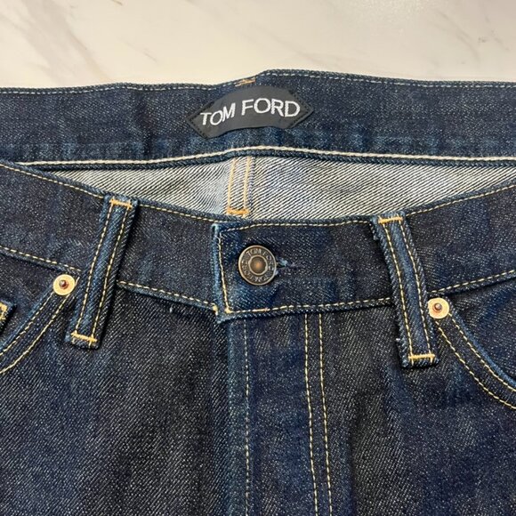 Tom Ford Men's Size 34 Straight Denim Blue Jeans USA Cotton - Picture 5 of 12